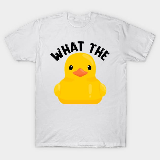 What The Duck Rubber Ducky Funny Humor T-Shirt by Mellowdellow